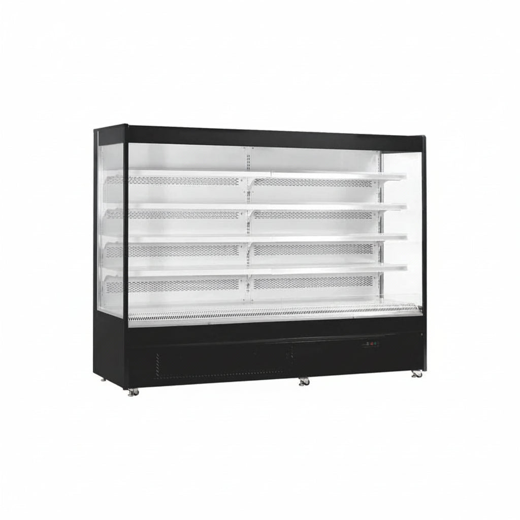 Commercial plug-in type supermarket air curtain chiller freezer.