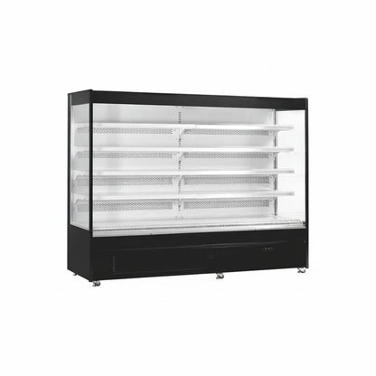 Commercial plug-in type supermarket air curtain chiller freezer.